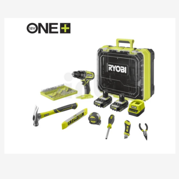 Ryobi | ONE+ 2 x 2,0Ah akut 18V porakone käsityökaluilla