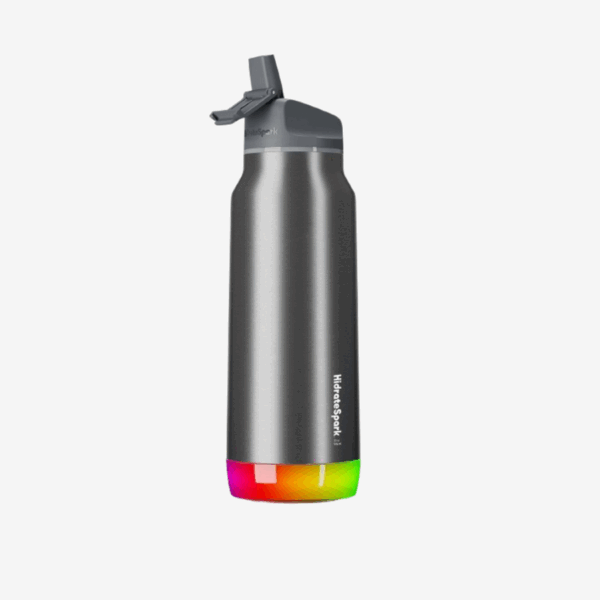 HidrateSpark | PRO Straw -smart water bottle, 0,95 L, silver