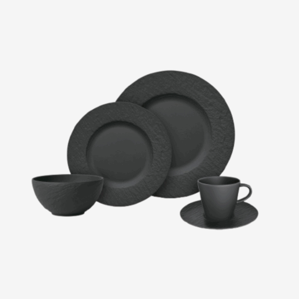 Villeroy & Boch | Manufacture Rock Tableware Set, 20-Piece, Black - Image 2