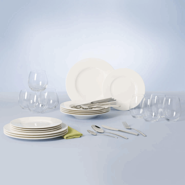 Villeroy & Boch | Wonderful World White 4 Friends Dinnerware Set, 36 Pieces