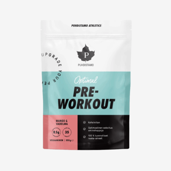 Puhdistamo | Athletics Optimal Pre-Workout Mango & Raspberry – pre-workout supplement, 350 g