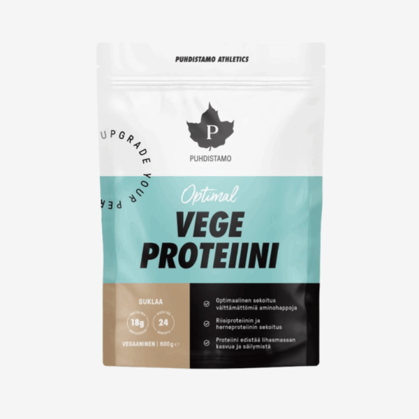 Puhdistamo | Athletics Optimal VEGE Suklaa -proteiinijauhe, 600 g