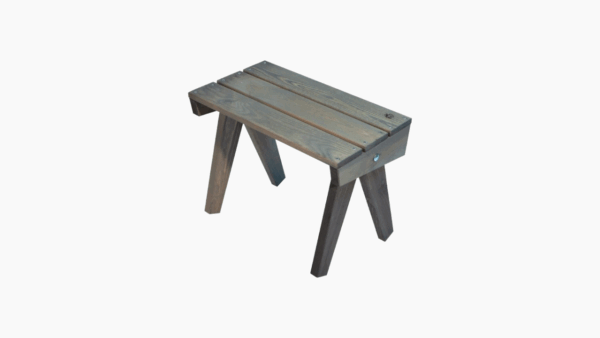 Ecofurn | Granny side table / footstool, pine grey oiled