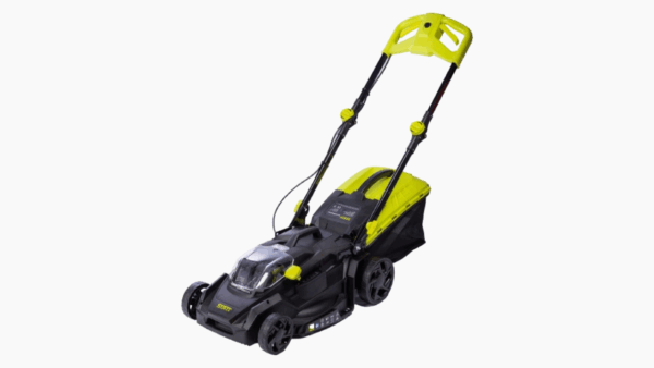 Statt | Clean Cut 40V cordless lawn mower and two batteries