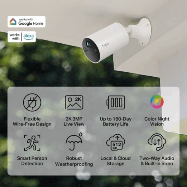 TP-LINK  | Tapo C410 -valvontakamera ulkokäyttöön, 4 kpl