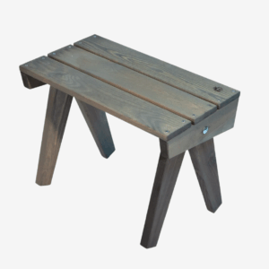 Ecofurn | Granny side table / footstool, pine grey oiled