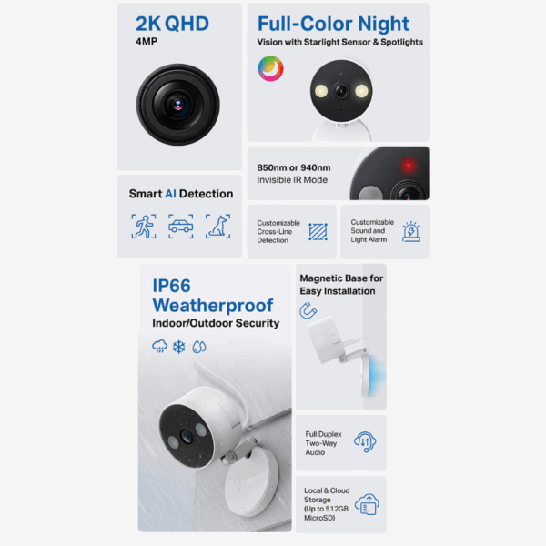 TP-LINK | Tapo C120 – Security Camera for Indoor and Outdoor Use - Image 2
