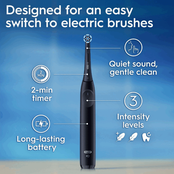 Oral-B | iO2 Electric Toothbrush + Travel Case, Black - Image 2