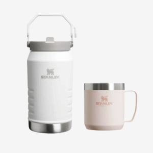 Stanley | Stanley The IceFlow Flip Straw 2.0 Jug, 1,9 l frost & Stanley The Legendary Camp Mug pink