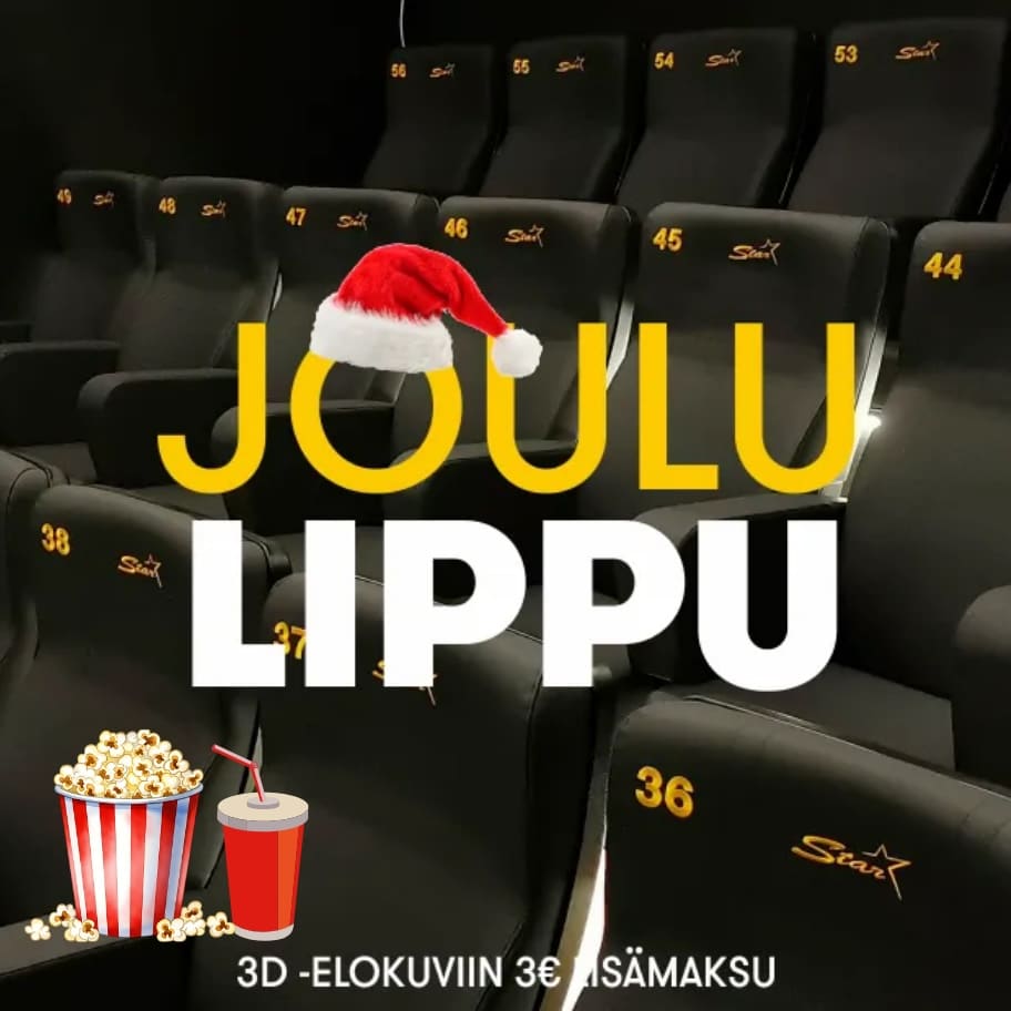 Star | Christmas Package: 4 Tickets + 4 Small Popcorns & 4 Drinks