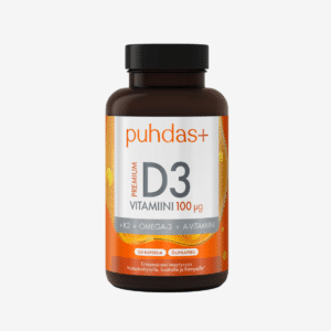 Puhdas+ | Premium D3-vitamiini 100 µg, 120 kaps